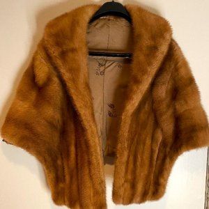 Beautiful honey blonde mink shawl!